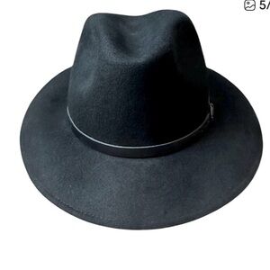 Classic Black Fedora Wool Hat Made In Italy